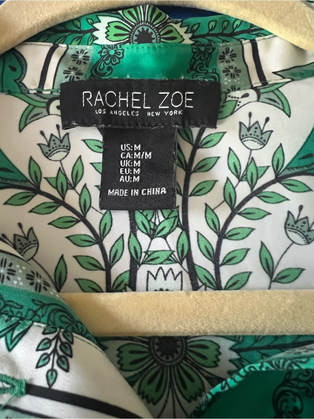 Rachel Zoe Emerald Green Botanical-Print Wide Leg Pants Set - Picture 4 of 9